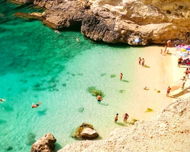 Salentissimo.it: Spiaggia dei 100 Scalini - Porto Miggiano - Santa Cesarea Terme, spiagge del Salento
